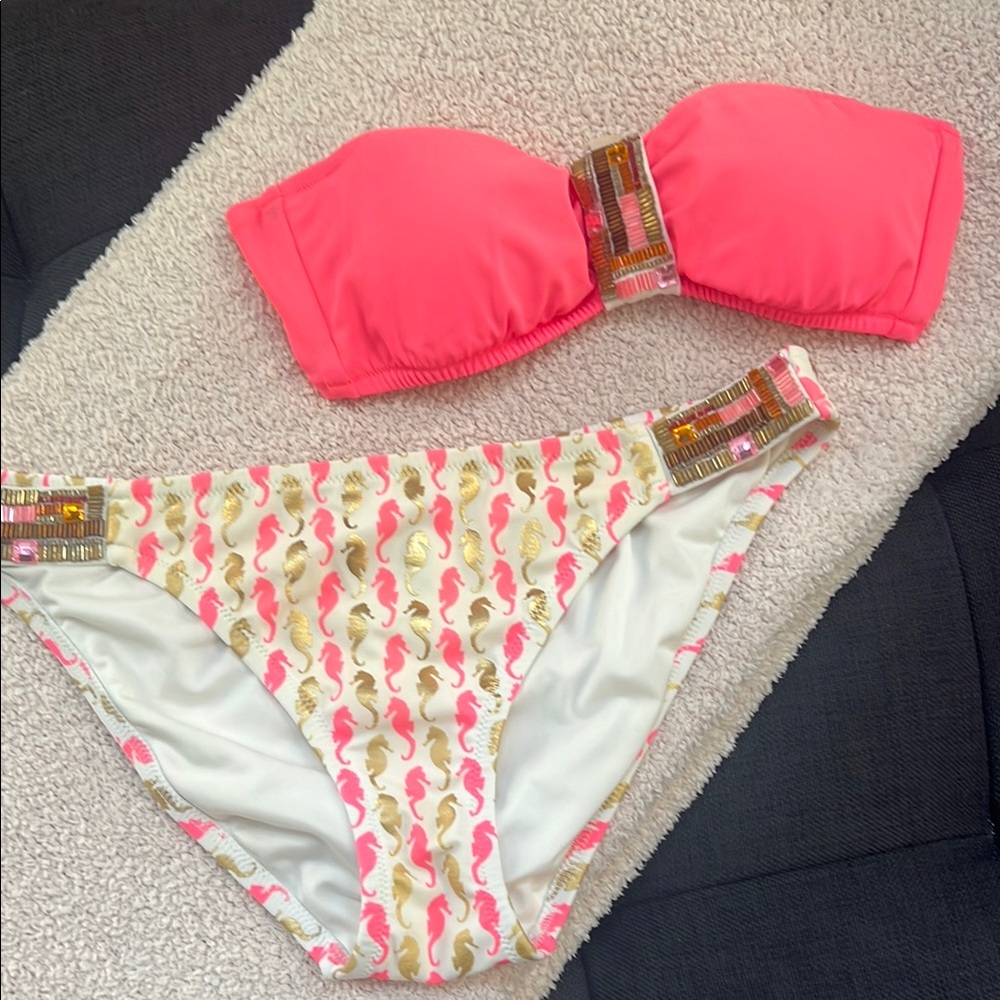 Victoria's Secret Pink and White Bikini